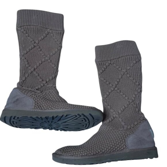 UGG Classic Cardy Argyle Sweater Boots - Picture 2 of 6